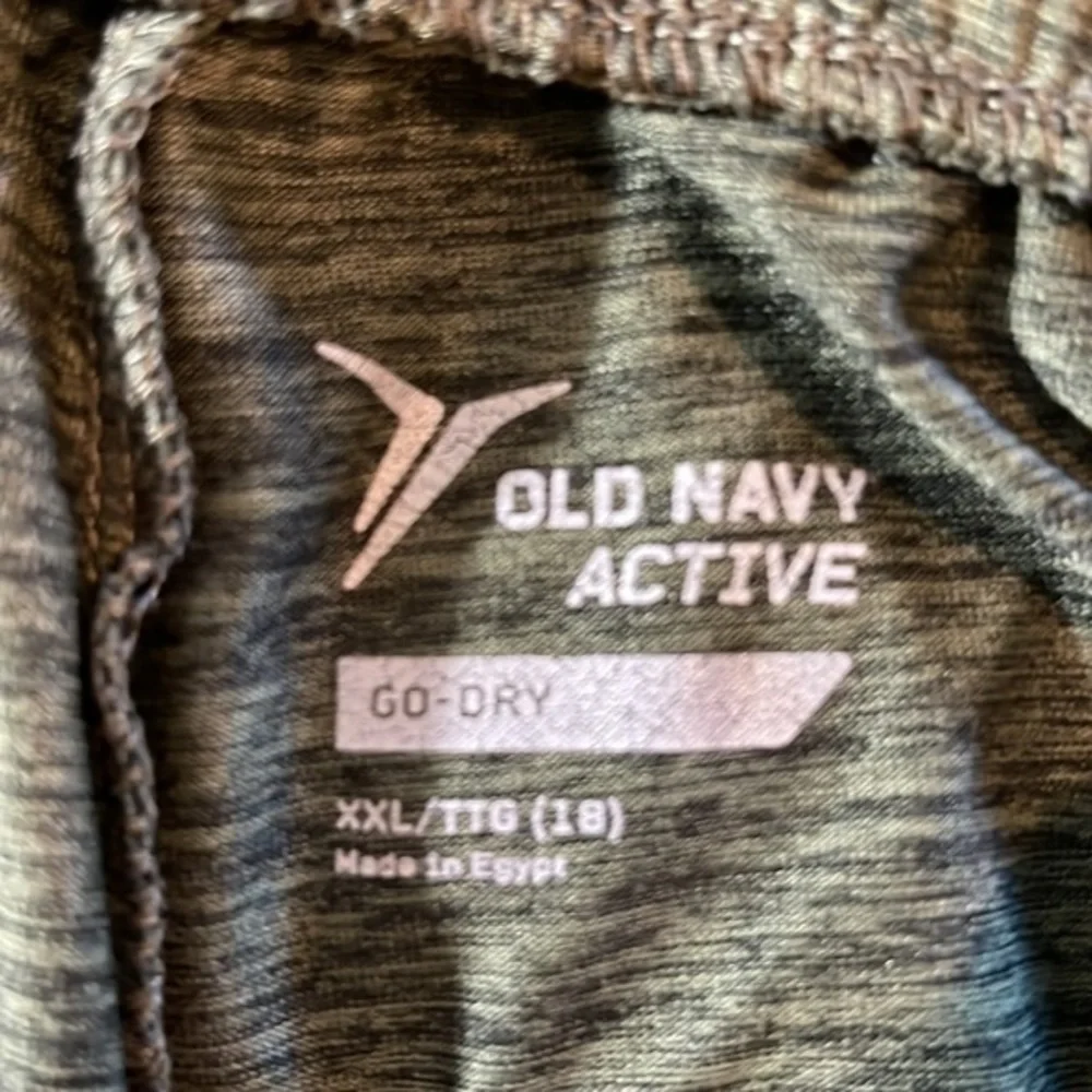 Old Navy Green Black Go Dry Active Shorts Size XXL (18) EUC #0278